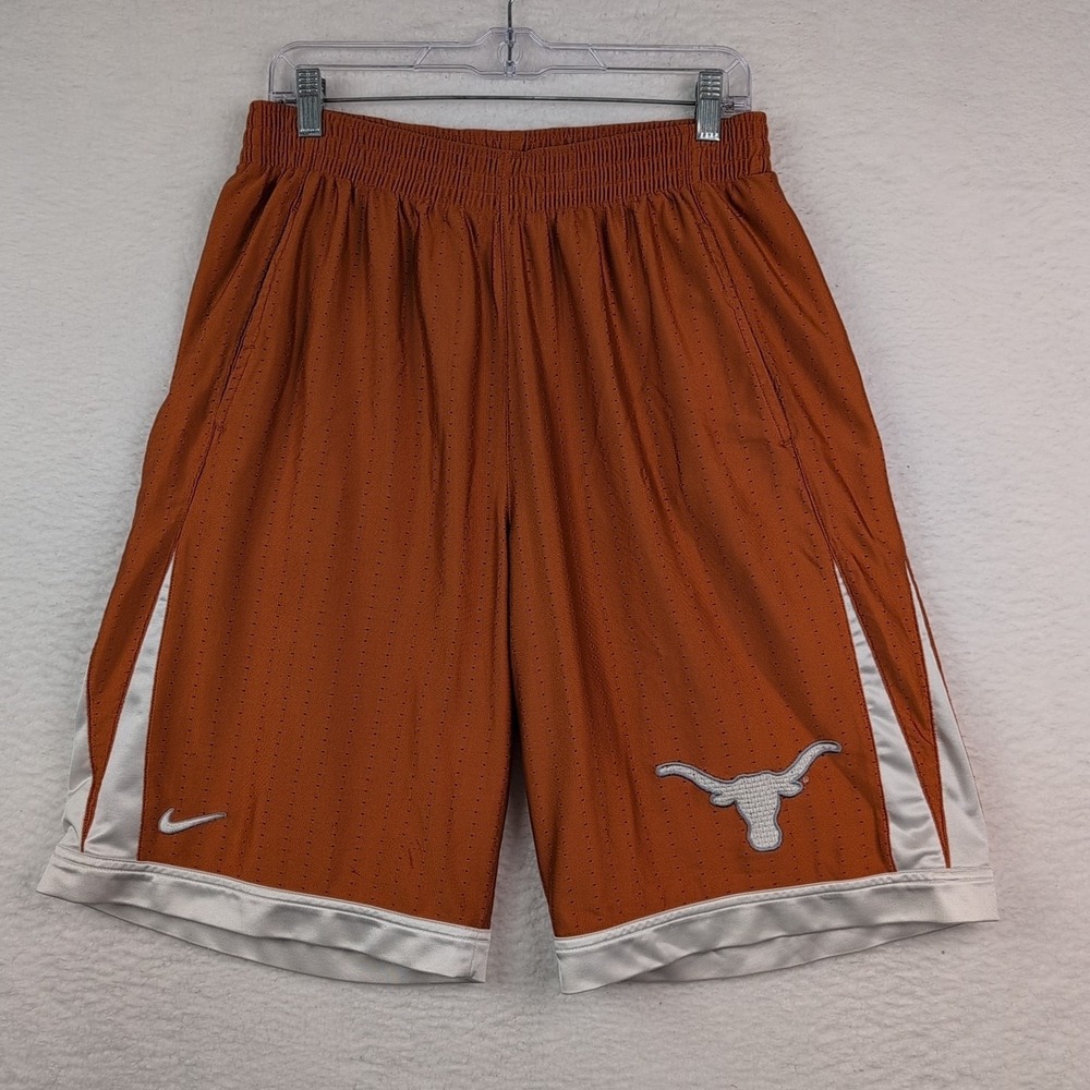 VTG Nike Team Texas Longhorns Basketball Shorts Mens Large Gray Tag NCAA UT
